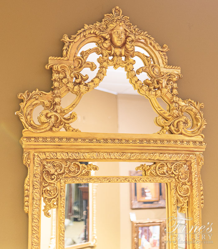 Mirror Mirrors  - Elaborate Louis XV Gold Gild Mirror - MIRR-009