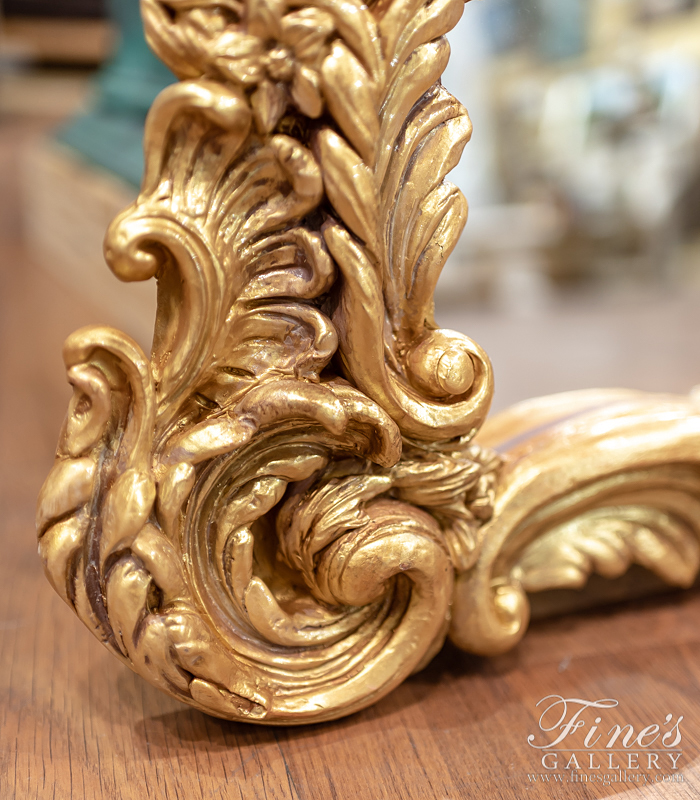 Mirror Mirrors  - Gold Gild Floral Scrollwork Mirror - MIRR-011