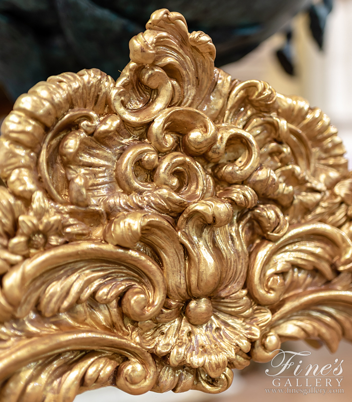 Mirror Mirrors  - Gold Gild Floral Scrollwork Mirror - MIRR-011