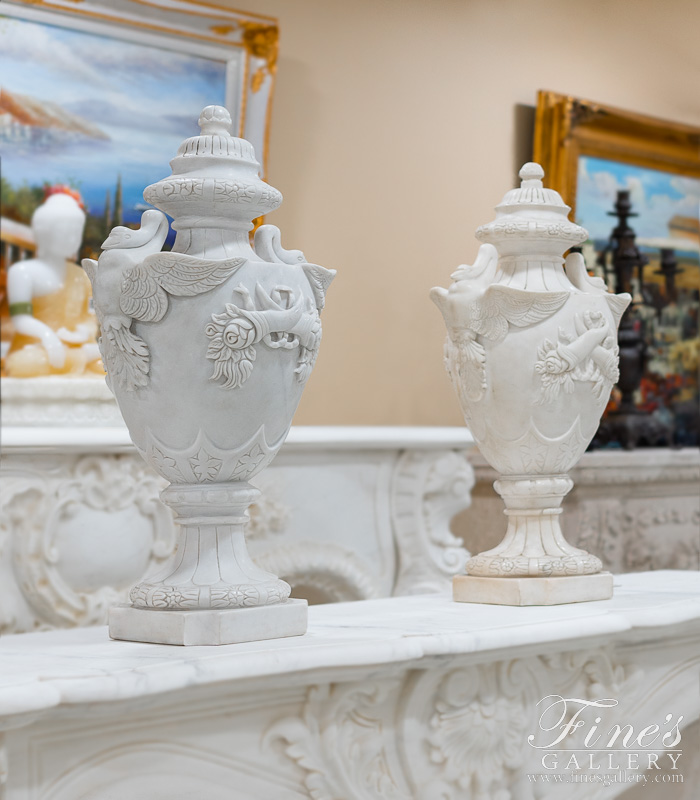 Marble Planters  - Roman Marble Urns - MP-115
