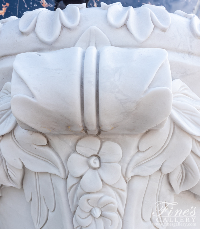 Marble Planters  - Ornate Luxury White Marble Planters - MP-317