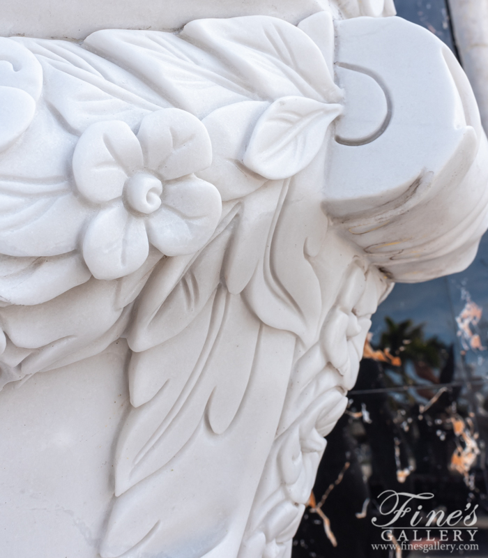 Search Result For Marble Planters  - Ornate Luxury White Marble Planters - MP-317