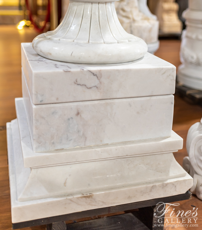Marble Planters  - Classic White Marble Urns - MP-460