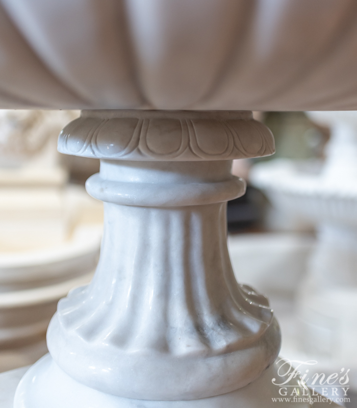 Marble Planters  - Sleek Marble Planter Pair - MP-463