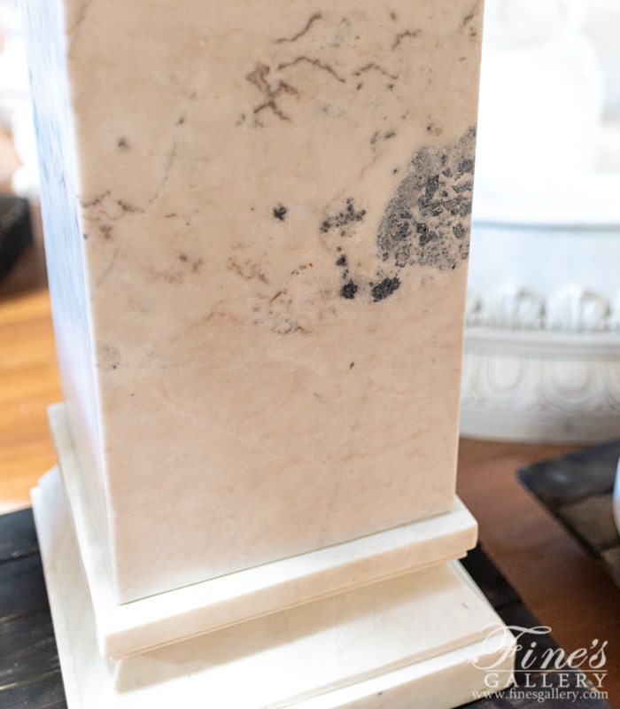 Marble Planters  - Sleek Marble Planter Pair - MP-463