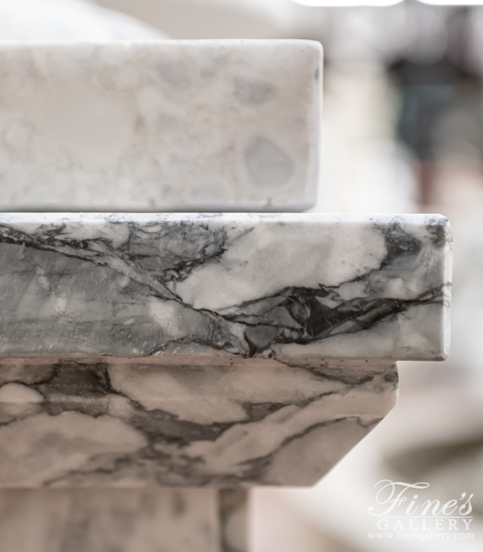 Marble Planters  - Luxurious Marble Planter Pair - MP-473