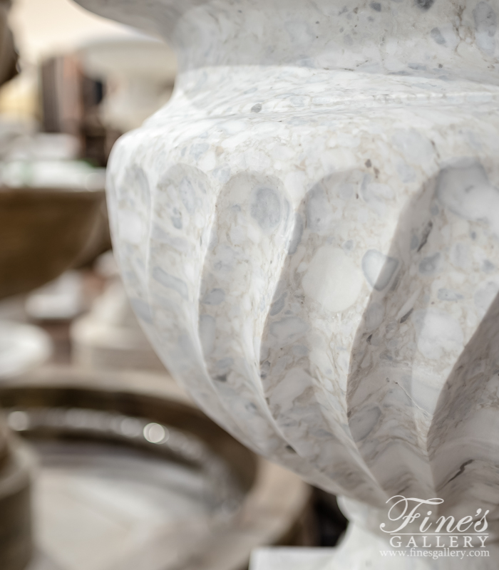 Marble Planters  - Luxurious Marble Planter Pair - MP-473