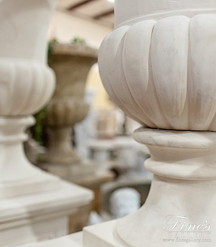 Marble Planters  - A Pair Of Italian Limestone Planters - MP-502