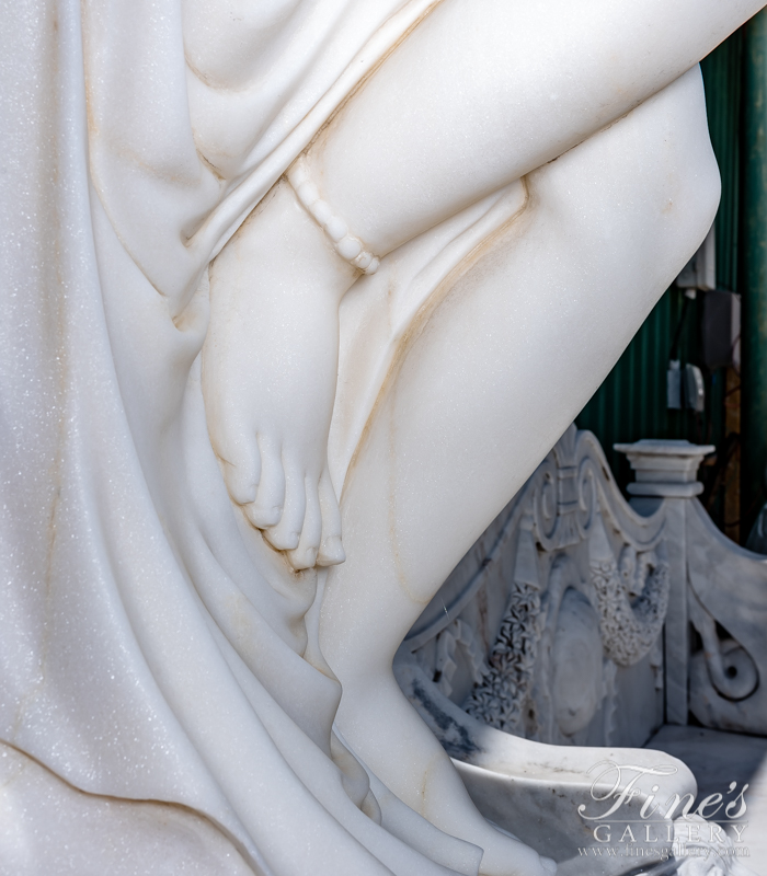 Marble Statues  - White Marble Female Statue - MS-107