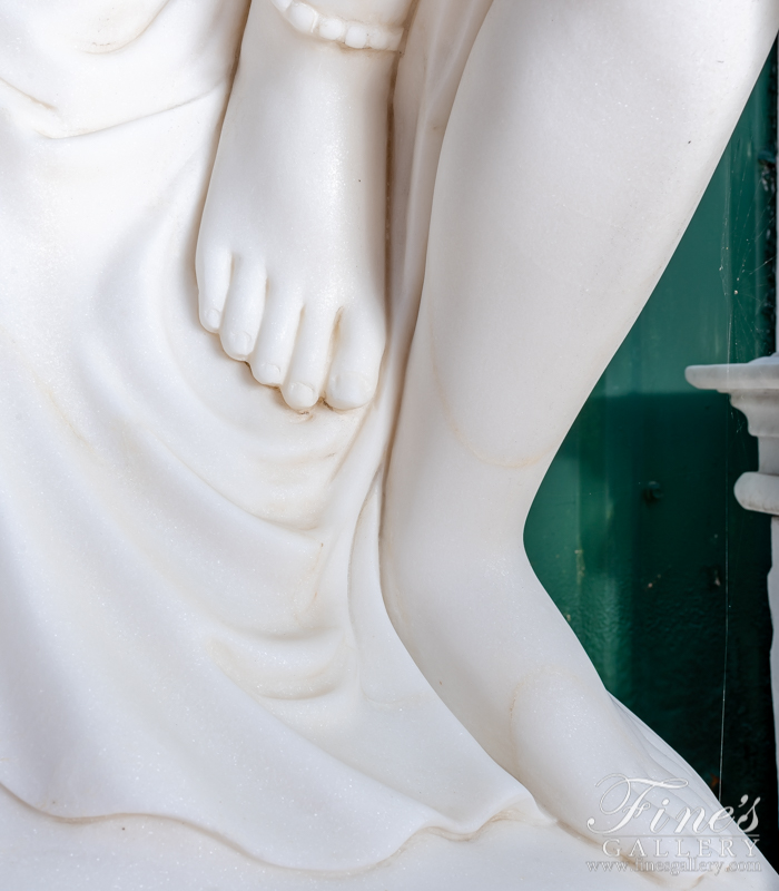 Marble Statues  - White Marble Female Statue - MS-107