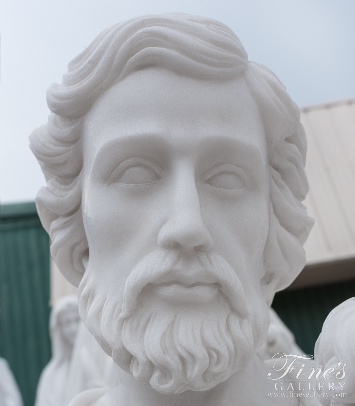 Marble Statues  - Saint Joseph Marble Statue - MS-1089