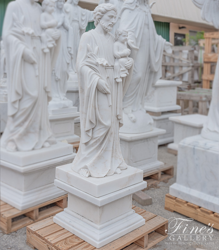 Marble Statues  - Saint Joseph Marble Statue - MS-1089