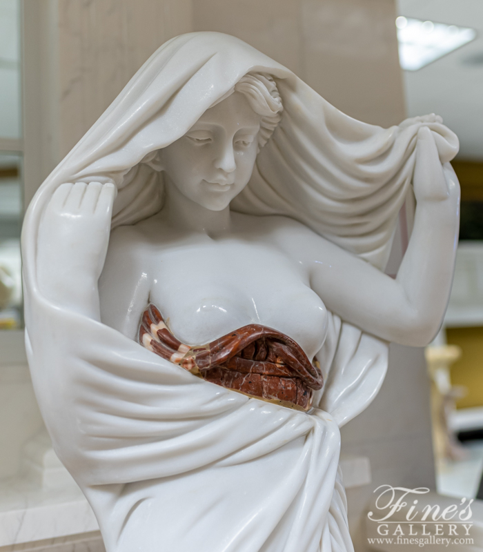 Marble Statues  - Veiled Marble Statue - MS-1145