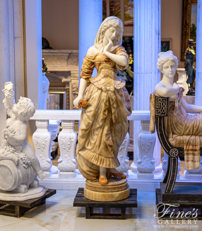 Marble Statues  - Victorian Marble Lady - MS-1150