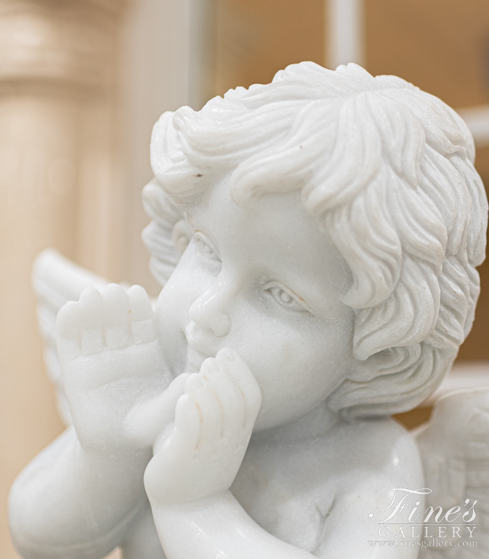 Marble Statues  - Marble Cherubs Statue - MS-1153