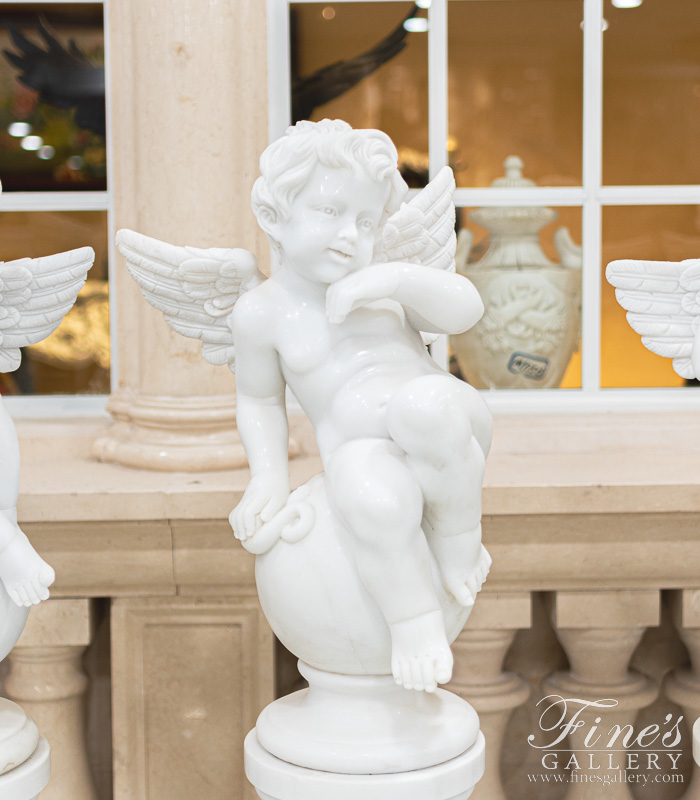 Marble Statues  - Marble Cherubs Statue - MS-1153