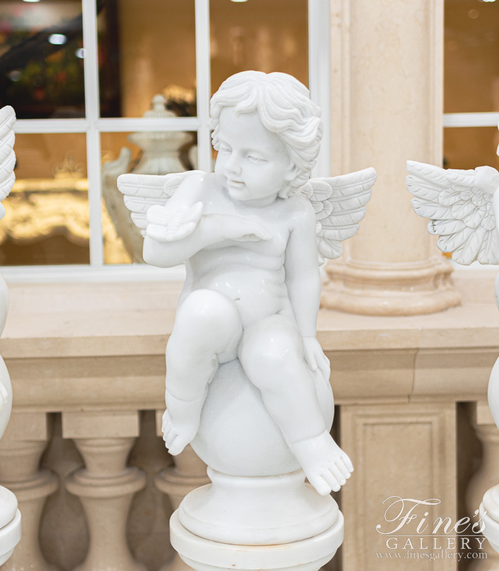 Marble Statues  - Marble Cherubs Statue - MS-1153