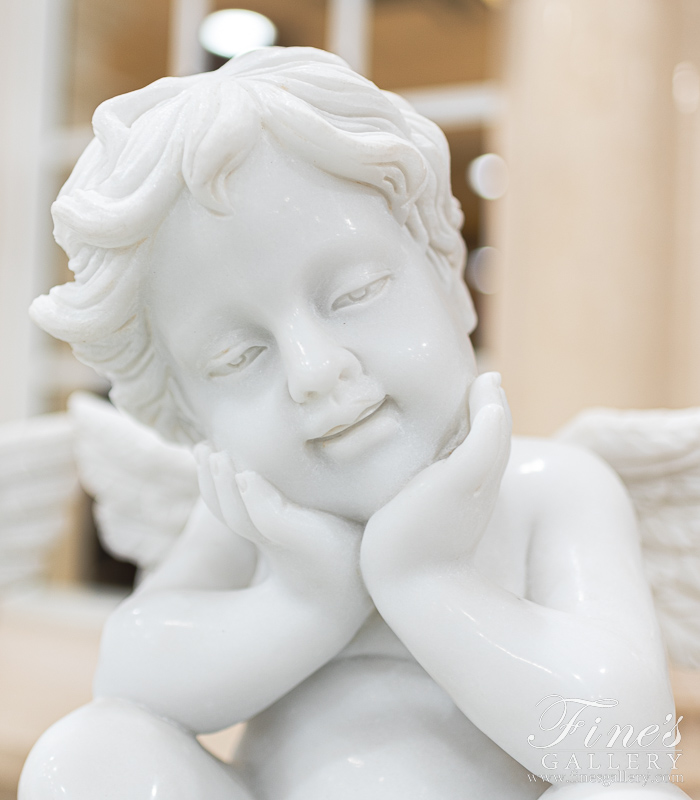 Marble Statues  - Marble Cherubs Statue - MS-1153