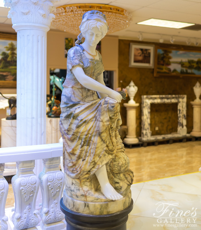 Search Result For Marble Statues  - Victorian Flora Lady - MS-1165