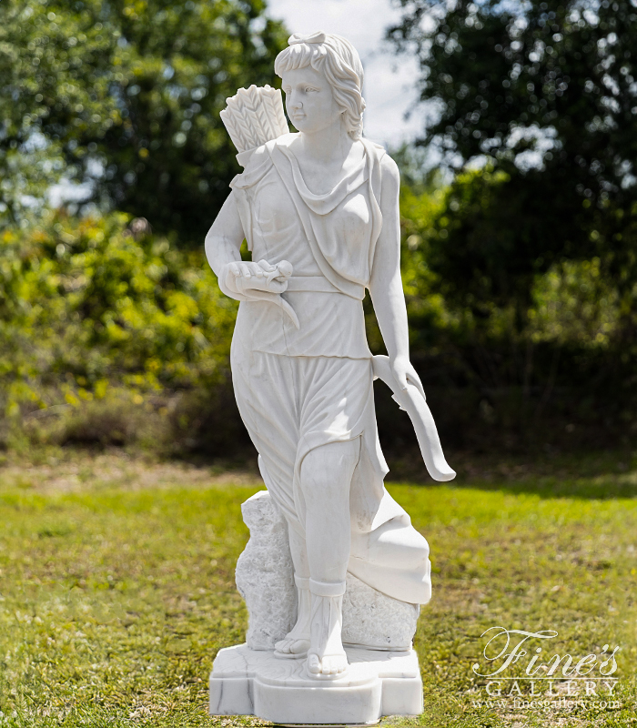 Marble Statues  - Statue Of Artemis In Statuary Marble  - MS-1199