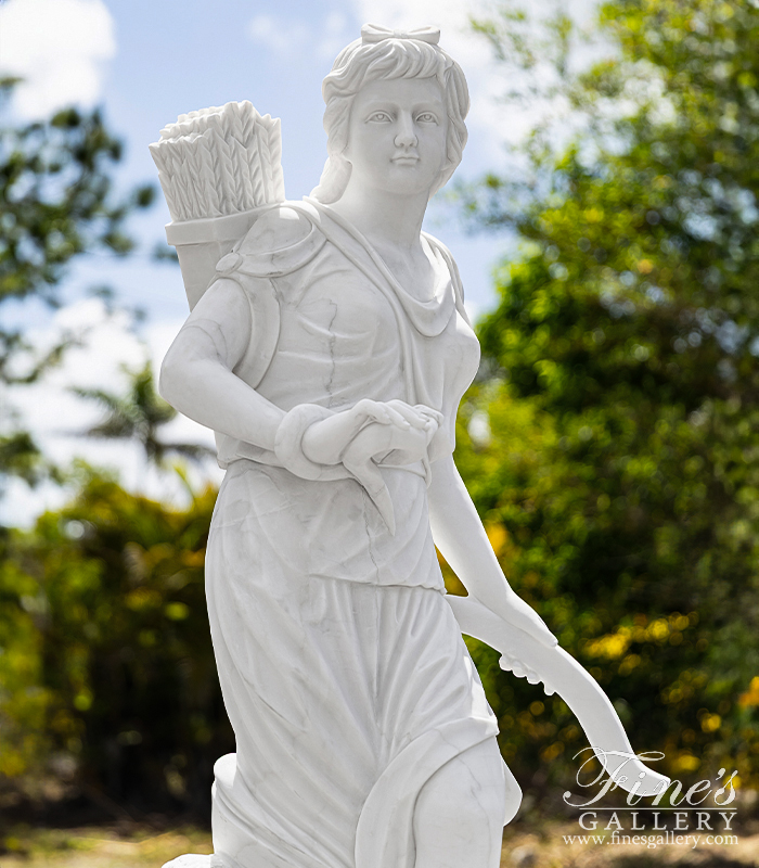 Marble Statues  - Statue Of Artemis In Statuary Marble  - MS-1199