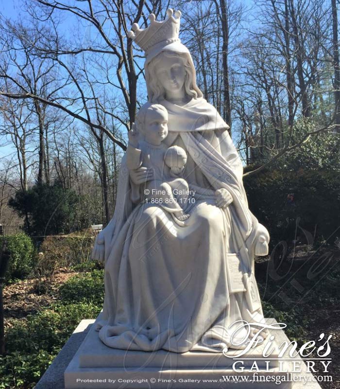 Marble Statues  - Our Lady Mt Carmel Scapular St - MS-1264