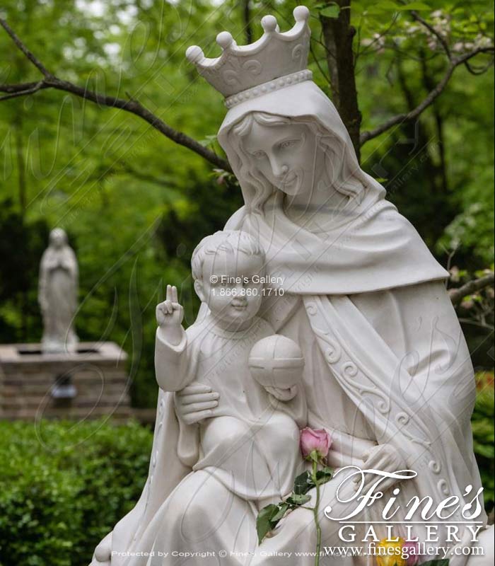 Marble Statues  - Our Lady Mt Carmel Scapular St - MS-1264