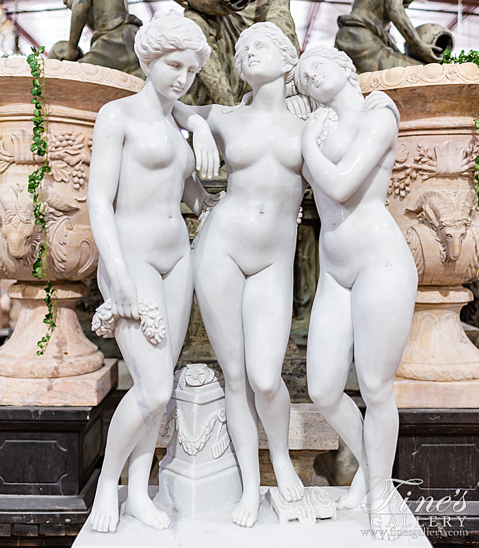 Marble Statues  - Three Graces Marble Statue - MS-1274