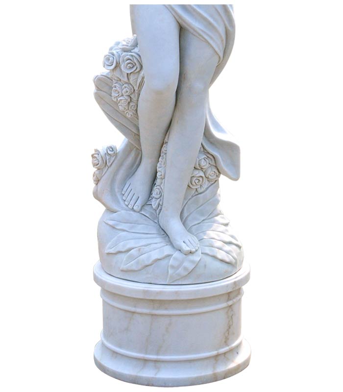 Marble Statues  - Pair Of Stunning Carved Marble Statues - MS-1300