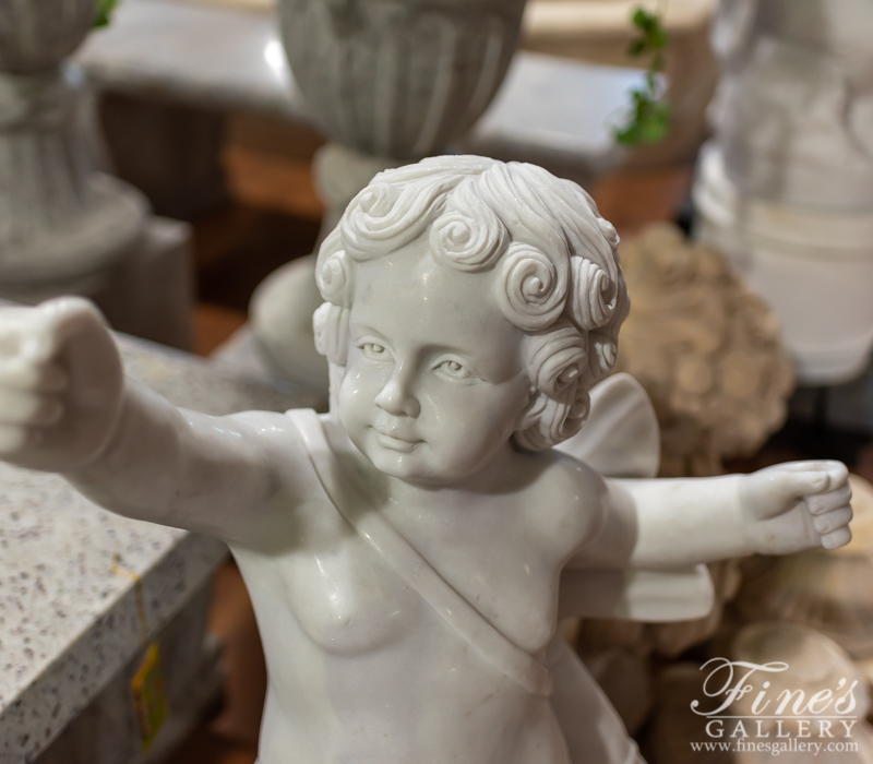 Marble Statues  - Marble Cupid Pair - MS-1310