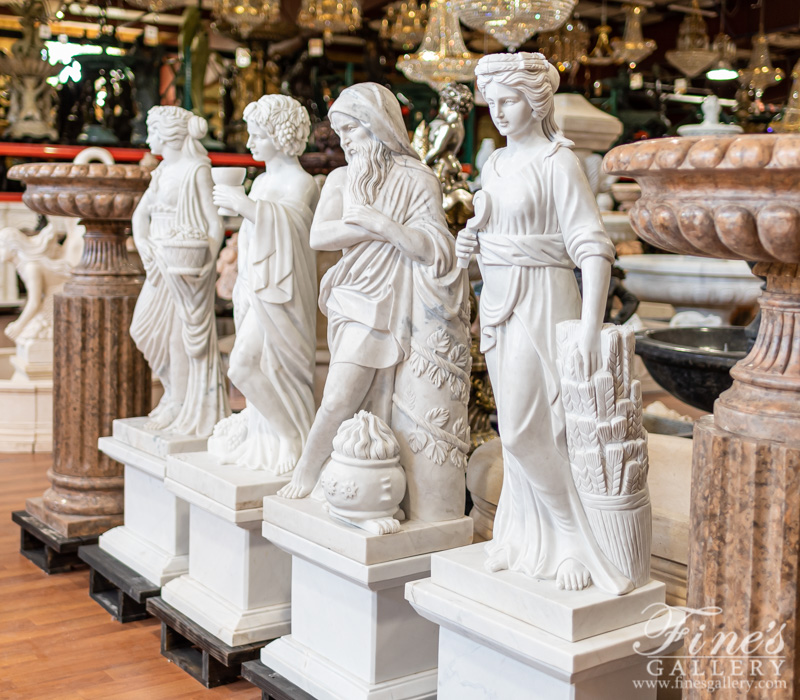 Marble Statues  - The 'Famous Four' Roman Marble Statue Set - MS-1321