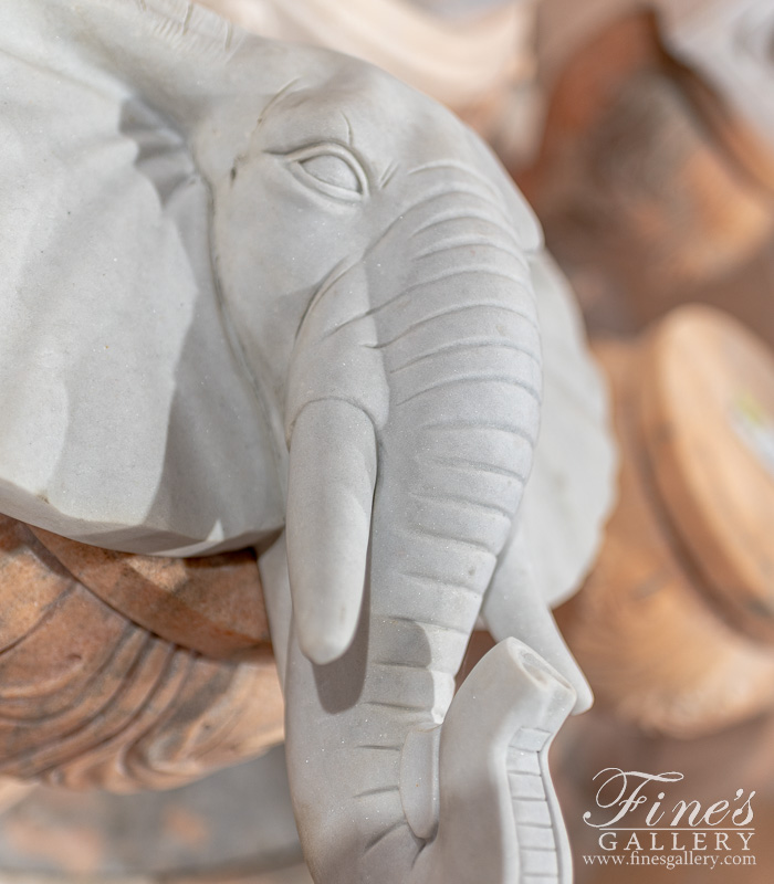 Marble Statues  - Marble Elephant Wall Relief - MS-1327