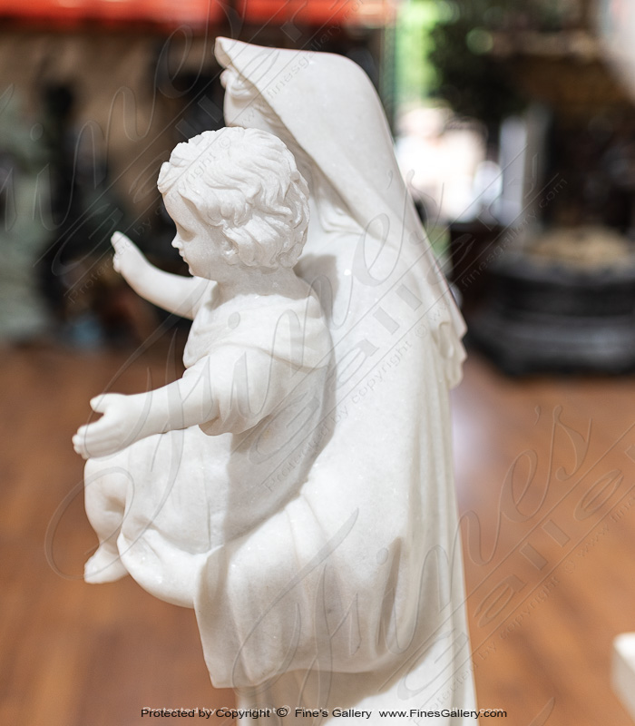 Marble Statues  - Mary With Baby Jesus In Marble - 36 Inch - MS-1401