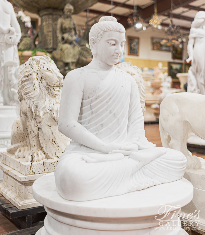 Marble Statues  - Solid Marble Buddha Statue - MS-1420