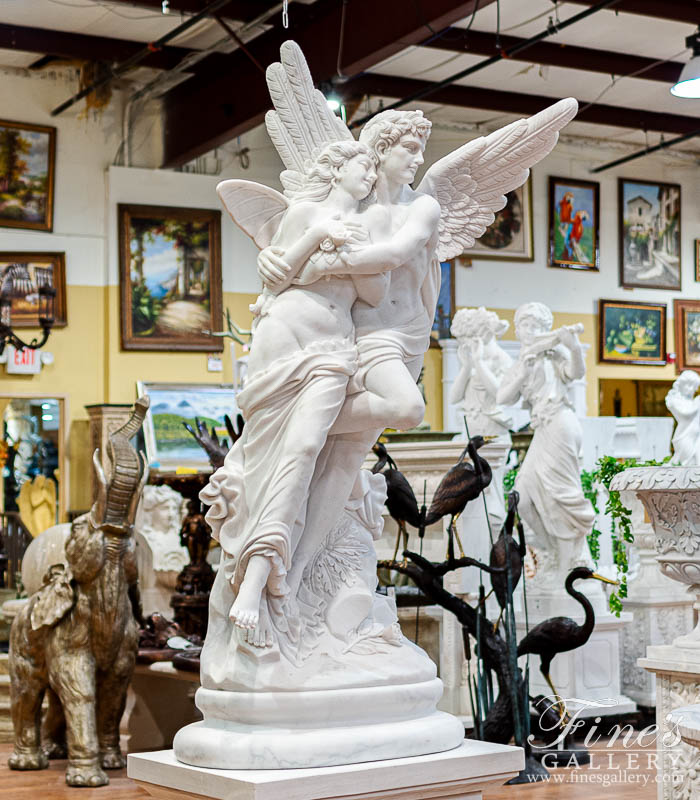 Marble Statues  - Abduction Of Psyche Carved Marble Statue - MS-1439