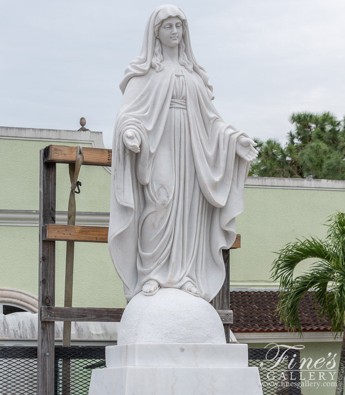Marble Statues  - 10 Foot Tall Marble Holy Mother Statue  - MS-1506