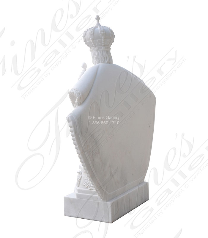 Marble Statues  - Infant Of Prague Statue In Statuary White Marble - MS-1517