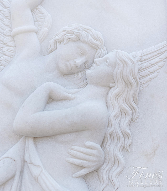 Marble Statues  - Angel Seduction In Statuary White Marble  - MS-1519