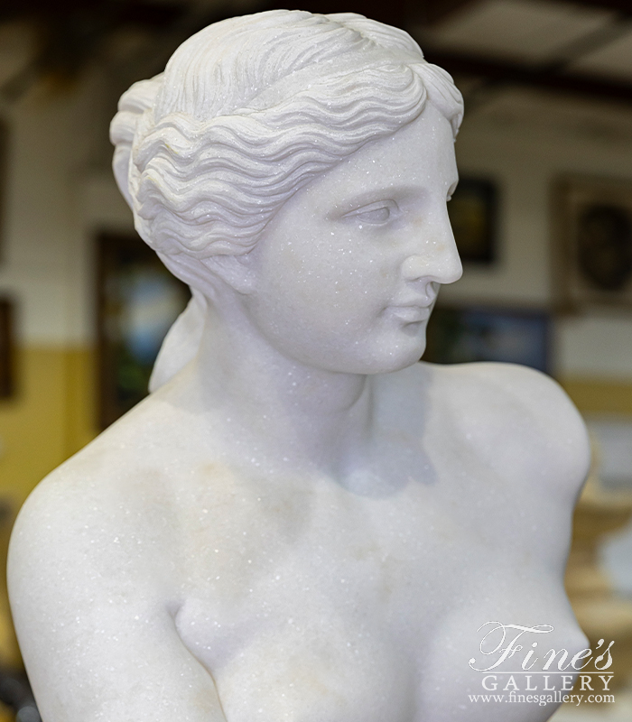 Marble Statues  - Venus De Milo In Statuary White Marble - MS-1521