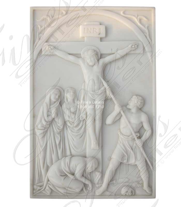 Marble Statues  - The Stations Of The Cross In Statuary White Marble - MS-1525