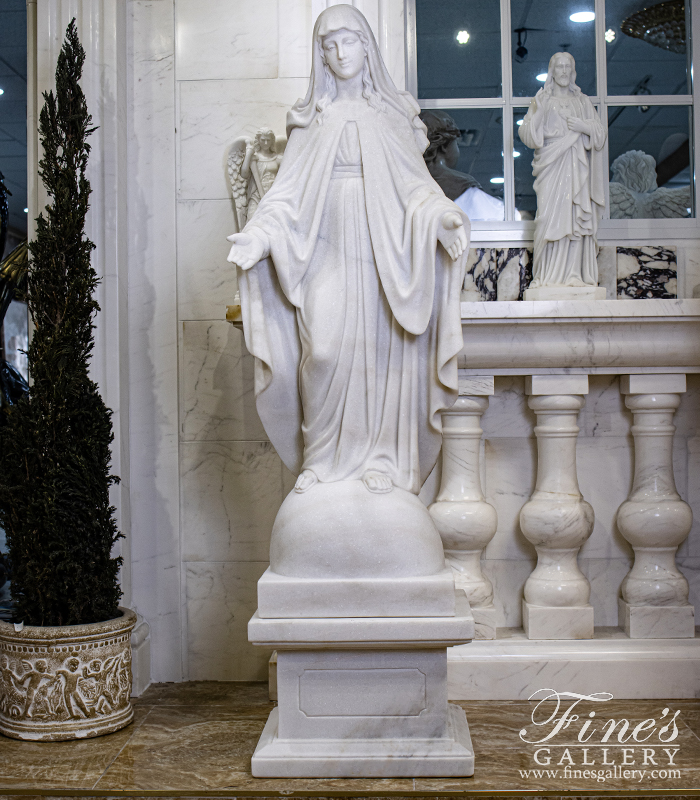 Marble Statues  - 48 Inch Immaculate Conception Marble Statue  - MS-1532