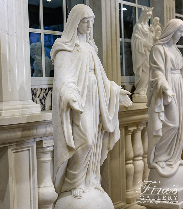 Marble Statues  - 48 Inch Immaculate Conception Marble Statue  - MS-1532