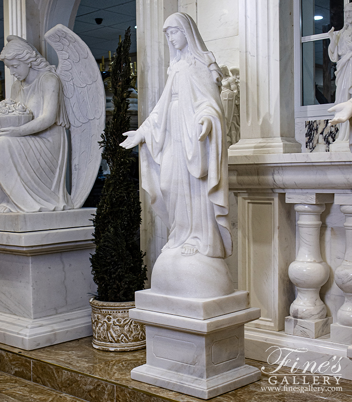 Marble Statues  - 48 Inch Immaculate Conception Marble Statue  - MS-1532