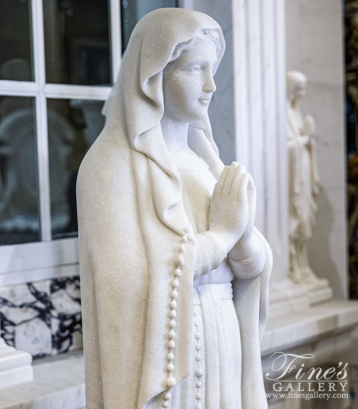 Marble Statues  - 48 Inch Lady Of Lourdes Marble Statue  - MS-1534