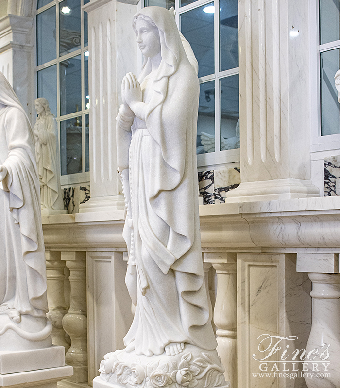 Marble Statues  - 48 Inch Lady Of Lourdes Marble Statue  - MS-1534