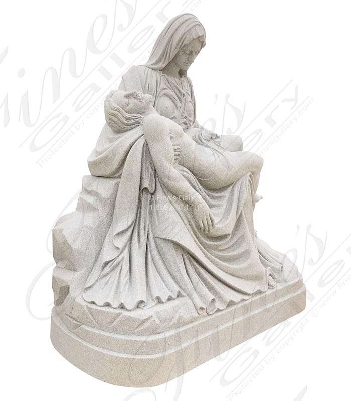 Marble Statues  - Carved Pieta Statue In Imperial Granite - MS-1554