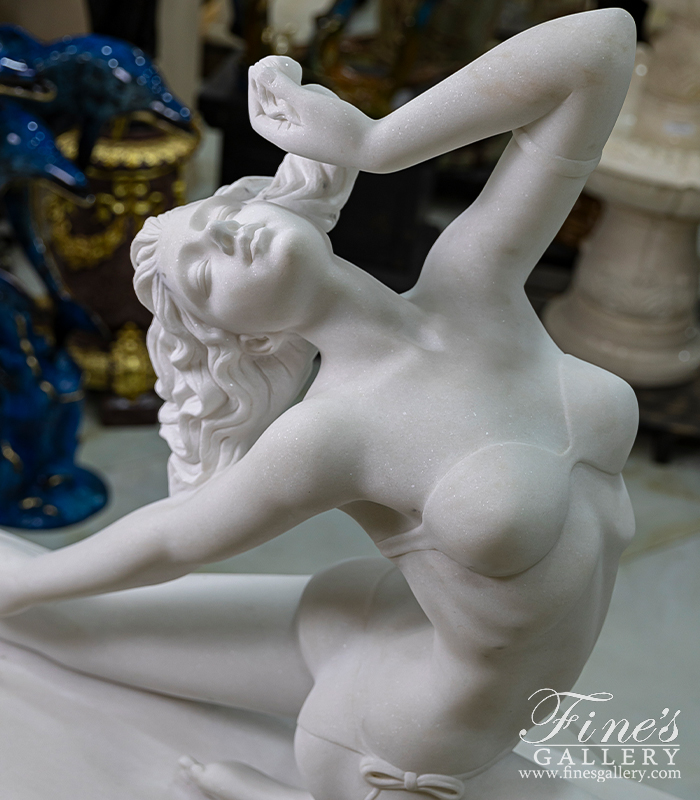 Marble Statues  - Bikini Female Figure In Statuary Marble - MS-368