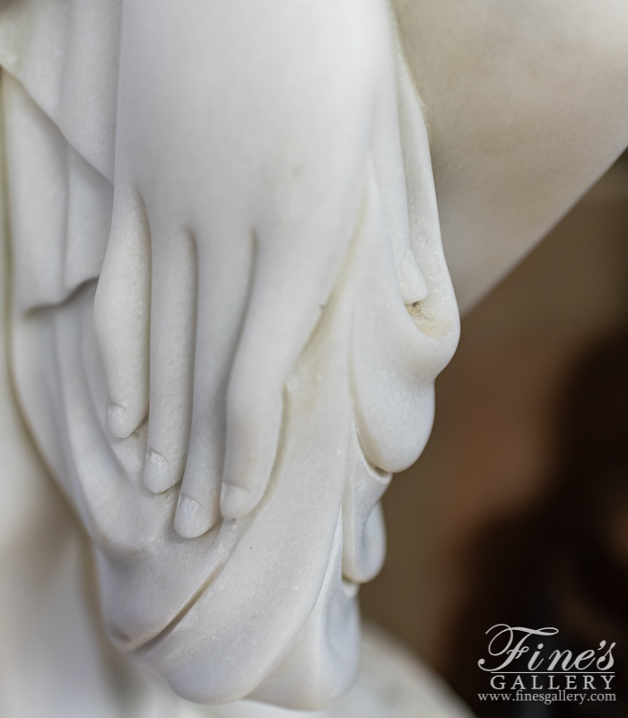 Marble Statues  - Marble Bather By Allegrain - MS-410