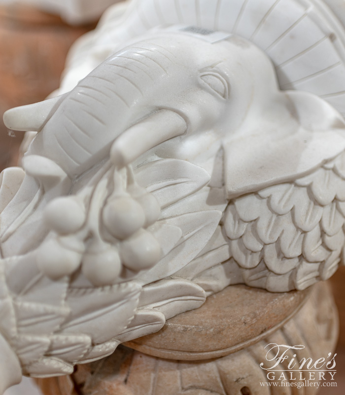 Marble Statues  - Elephant Face Wall Statue - MS-639