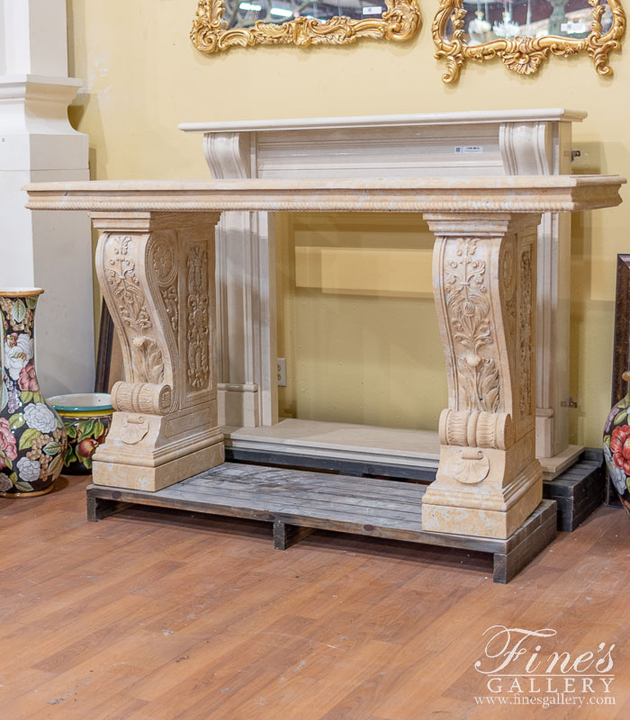 Marble Tables  - Ornate Marble Side Table - MT-183